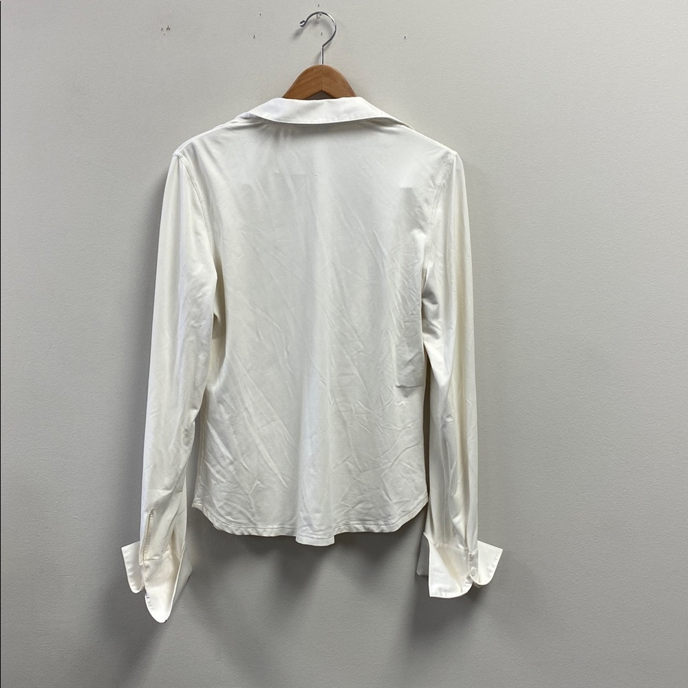 CAbi Cream Zip-Up Shirt Womens Large - Picture 9 of 9